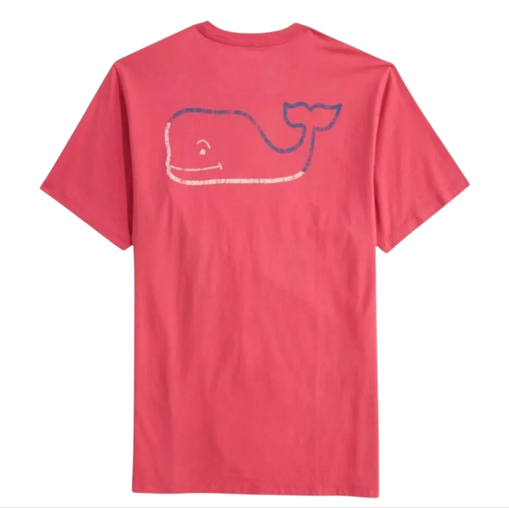 NWT Vineyard VinesMen's Burgee Vintage Whale Short Sleeve Shirt, Mens XS - Picture 2 of 2